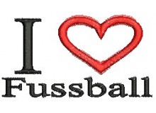 Stickserie -  Ich liebe Fußball